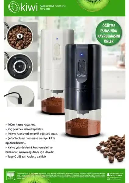 Kiwi KSPG-4816 Şarjlı Kahve Öğütücü İncelemesi ve Kullanıcı Yorumları