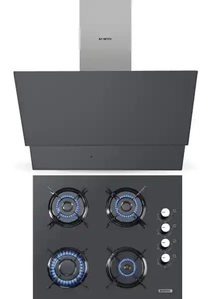 Kumtel Antrasit 2'li Ankastre Set: Modern ve Şık Mutfaklar İçin Fonksiyonel Çözüm