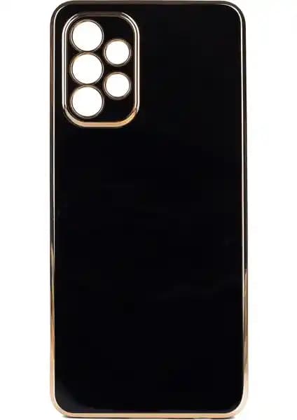 Samsung Galaxy A52 için Estetik ve Dayanıklı Parlak Kenarlı Silikon Kılıfı