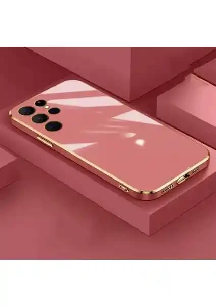 Samsung Galaxy S24 Ultra için Moveteck Şık ve Koruyucu Altın Detaylı Kılıf