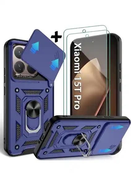 Xiaomi Mi 15T Pro için M.TK Moveteck Kılıf ve Ekran Koruyucu Seti Güçlü Koruma Sağlar
