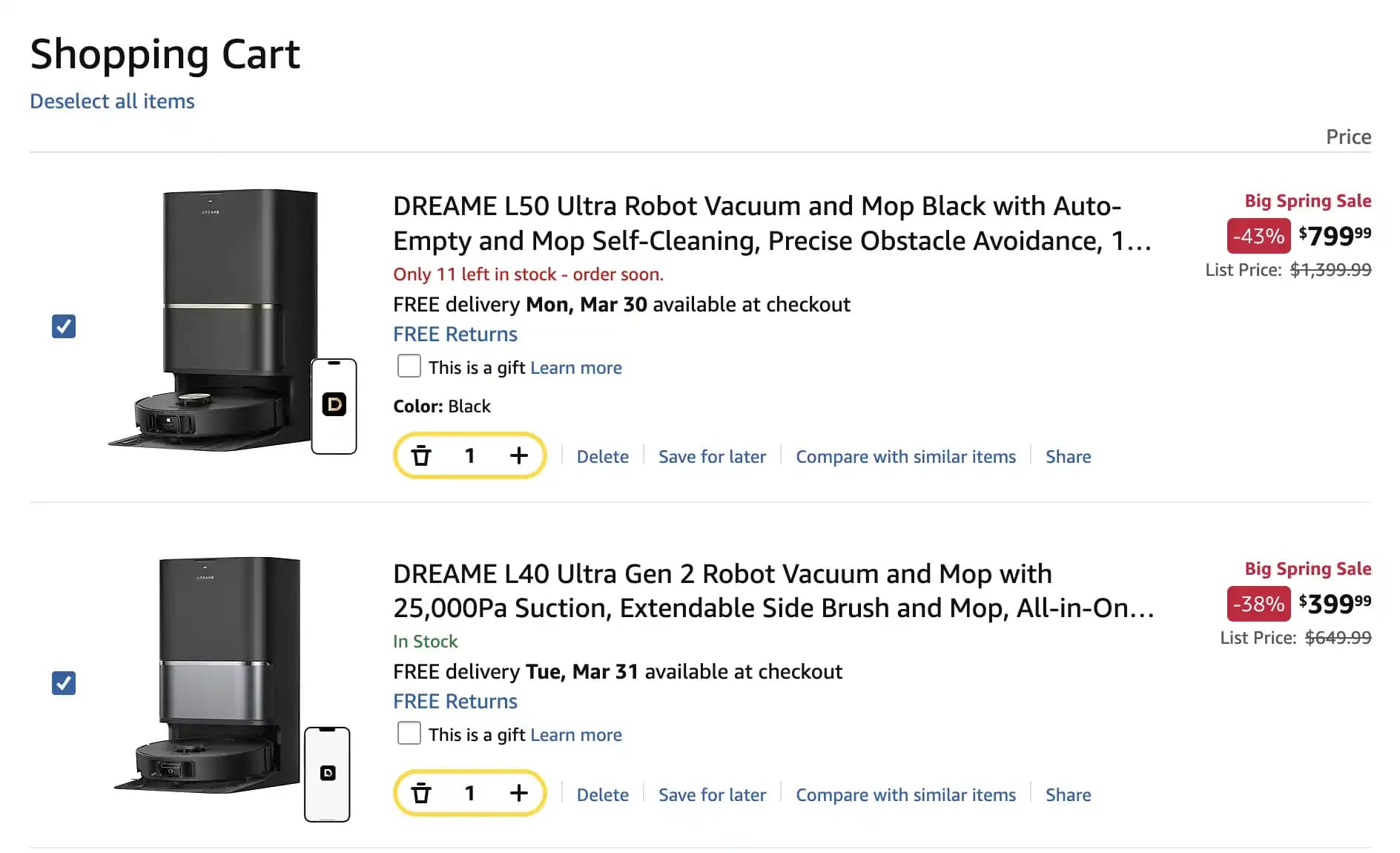 Roborock L50 Ultra ve L40 Ultra Gen 2 Robot Süpürge Modellerinin Karşılaştırması ve Tercih Kriterleri
