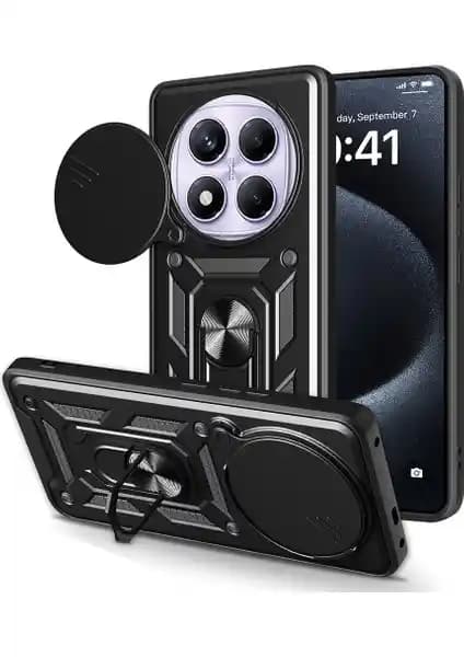 Adige Xiaomi Redmi Note 14 Pro 4G Uyumlu Siyah Kılıfıyla Şıklık ve Koruma Bir Arada