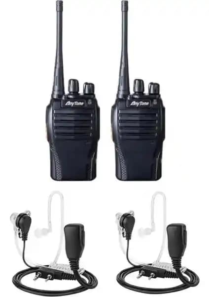 Anytone 2 Adet AT-D68 Telsiz ve Akustik Kulaklıklar Profesyonel ve Açık Hava Kullanımı İçin