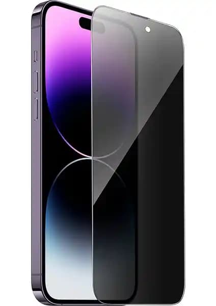 Apple iPhone 14 Pro için yüksek koruma ve gizlilik sağlayan Hoco 9D Hayalet Cam