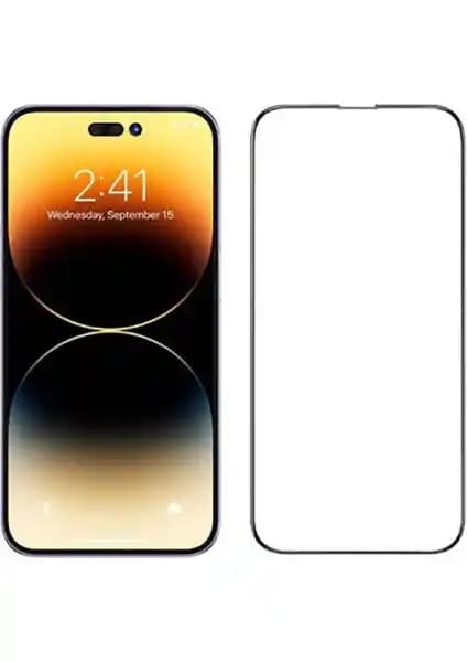 Apple iPhone 15 için dayanıklı ve estetik tam kaplama ekran koruyucu ürünü