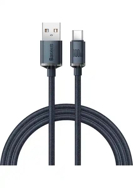 Baseus Crystal Shine 100W USB Type-C Hızlı Şarj Kablosu Güç ve Dayanıklılık Sunar