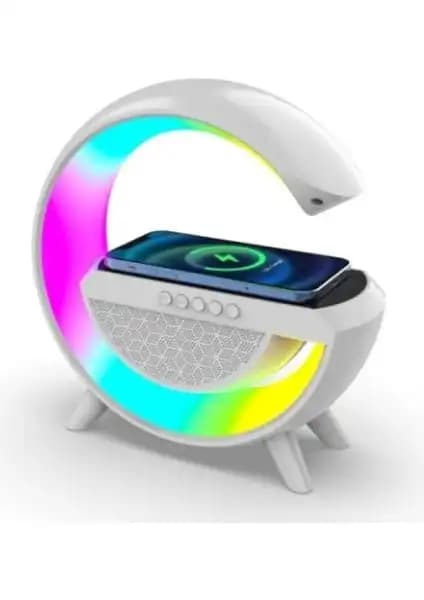 Cash Dukkan Kablosuz Şarj Standlı RGB Hoparlör: Modern Tasarım ve Çok Fonksiyonlu Ses Cihazı