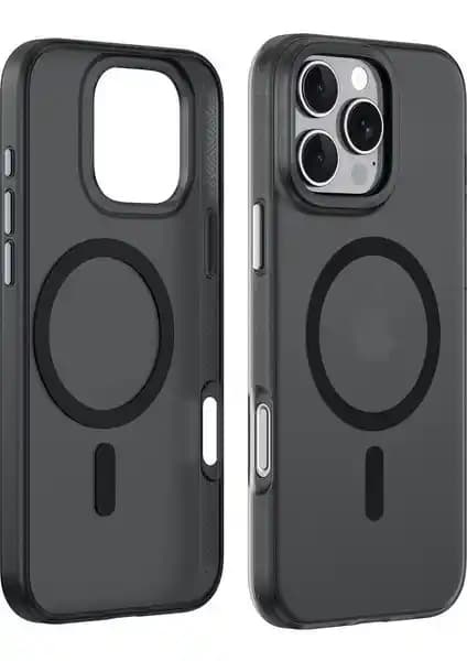 iPhone 16 Pro Max için Magsafe uyumlu lüks silikon kılıfı yüksek kalite ve şık tasarım