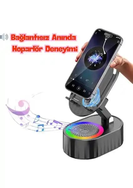 Kleora Kablosuz Işıklı Telefon Hoparlör Standı: Çok Yönlü ve Şık Tasarım