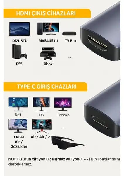 Konsoltech Xreal Adapter 4K-60Hz ile Yüksek Kaliteli Görüntü Deneyimi Sağlayın
