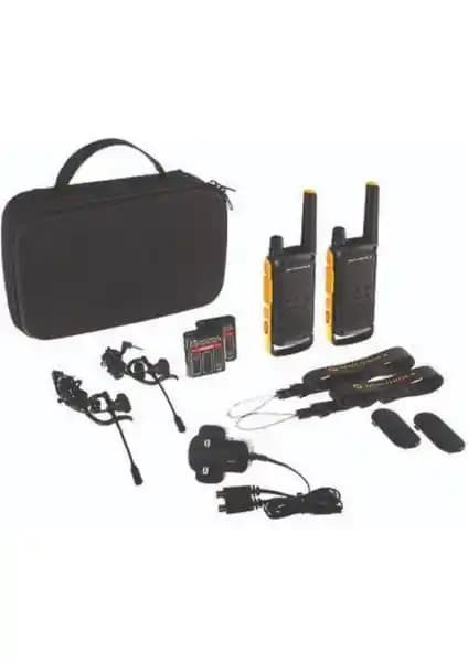Motorola T82 Extreme İkili PMR Telsiz ve Kulaklık Seti Güçlü ve Dayanıklı İletişim Çözümü