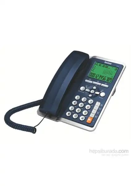 Multitek MC 130 Cid Masa Telefonu Koyu Mavi Modern ve Çok Fonksiyonlu İletişim Cihazı