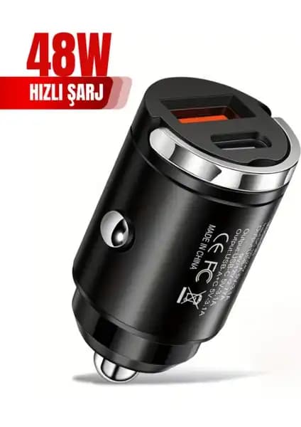 Tech&bello Accessories 48W Hızlı Araç Şarj Cihazı Çift Çıkışlı Güçlü ve Güvenli Yol Arkadaşınız
