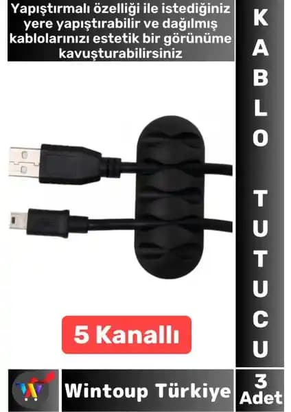 Wintoup Kablo Düzenleyici: Çok Kanallı ve Yapışkanlı Kablo Organizasyon Çözümü