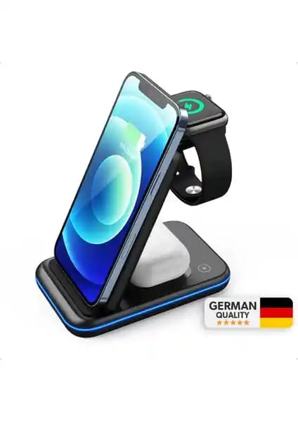 Woyax By Deji Katlanabilir Wireless Şarj Standı iPhone ve Apple Watch Uyumu