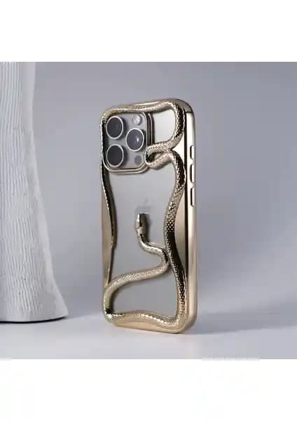 Zebana 3D Yılan Silikon Kılıf iPhone 16 Pro Uyumlu Şık ve Koruyucu Tasarım