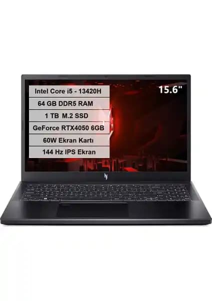 Acer Nitro V 15 Taşınabilir Oyun Dizüstü Bilgisayarı — Yüksek Performans ve Esneklik