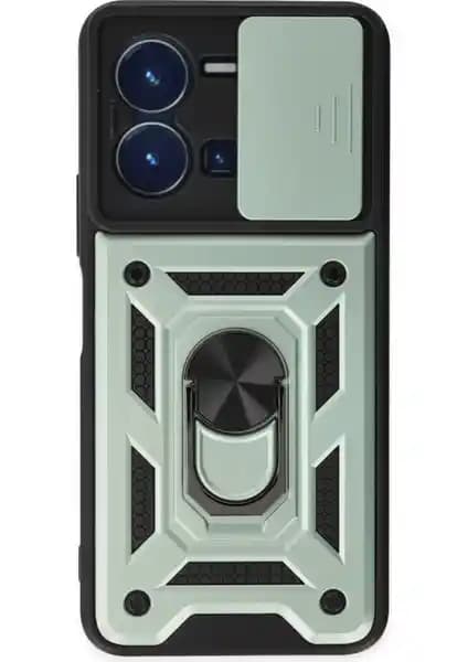 Aqua Aksesuar Vivo Y35 Kılıfı: Kamera Koruması ve Sürgülü Yüzük İçeren Dayanıklı Zırh
