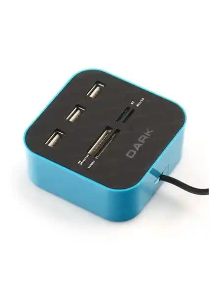 Dark UCR202 Çok Formatlı USB 2.0 Kart Okuyucu: SD/SDHC/SDXC, MicroSD ve MS Pro Duo