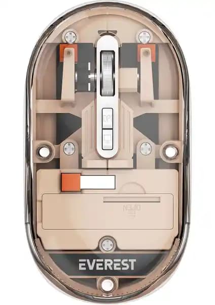 Everest SM-BT29 Glassy Rose Gold Transparan 2in1 ile SMW-88 USB Gri 2.4GHz Kablosuz Mouse