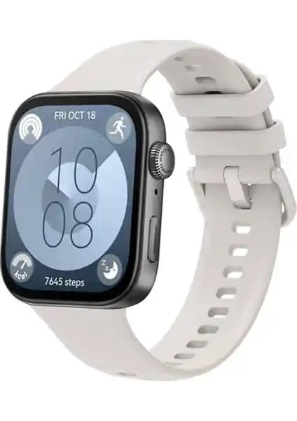 Fibaks Huawei Watch Fit 3/4/Pro Uyumlu Renkli Silikon Kordon Kayışı - A+ Kalite