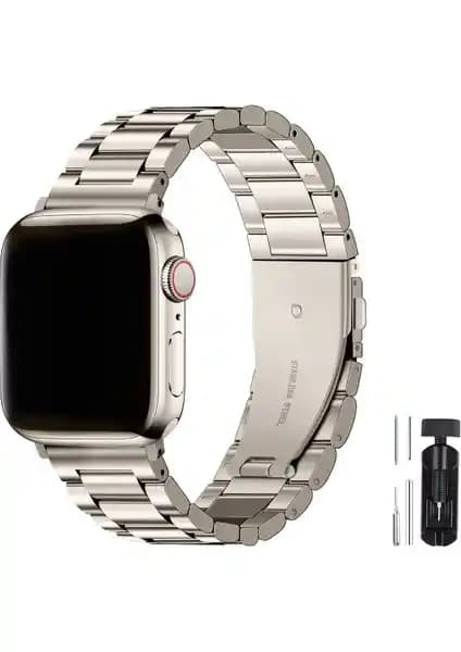 Fibaks Paslanmaz Çelik Apple Watch Kordonu: Baklalı, Ayarlanabilir ve Geniş Uyumluluk