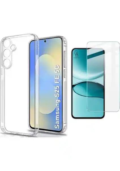 Galaxy S25 FE için iki parçalı koruma: Kolay montajlı kılıf ve temperli cam ekran koruyucu