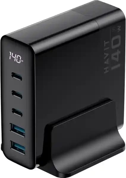 Havit 140W GaN Çok Portlu PD 3.1 Hızlı Şarj Cihazı: MacBook ve iPhone Uyumlu