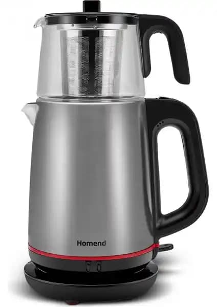 Homend Royaltea 1750H Cam Demlikli İnox Siyah Çay Makinesi Özellikleri ve Kullanımı