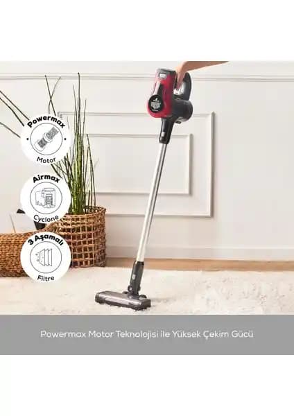 Karaca Vantuz Power Force: Kablosuz Dik Süpürge, 3 Güç Modu ve 45 Dakika Çalışma Süresi