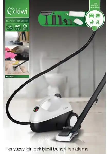 Kiwi KSC-4255 Çok Fonksiyonlu Buharlı Temizleyici ile Güçlü ve Esnek Temizlik Çözümü