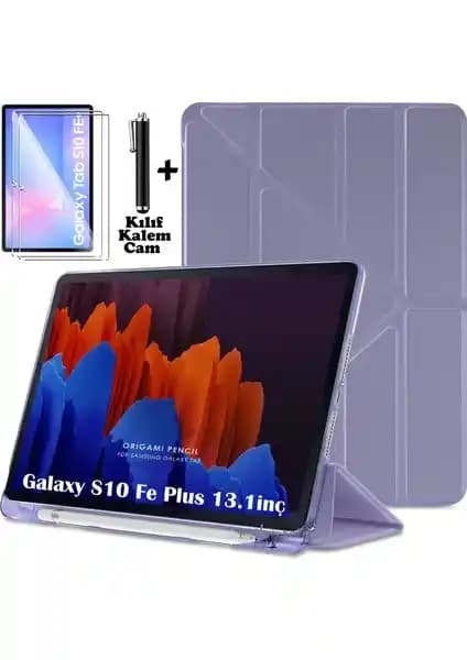 M.TK Moveteck 3in1 Kılıf Seti: S10 FE Plus X620/X620B için Silikon Kapak ve Cam