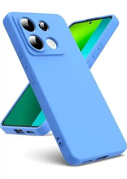 M.TK Moveteck Redmi Note 13 Pro 4G için Kadife İç Yüzeyli Silikon Kılıfı: Kamera Koruması
