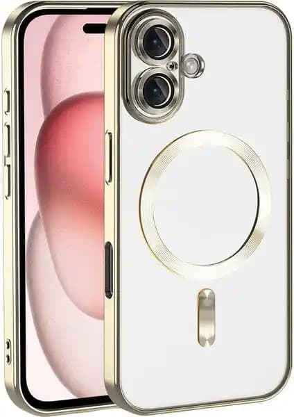 MobaxAksesuar Şeffaf Silikon Kılıf: iPhone 16 Plus için MagSafe Kamera Lens Koruması