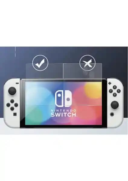 Nintendo Switch OLED İçin Temperli Cam Koruyucu Premium Pro 9H – Ultra İnce ve OLED Uyumlu