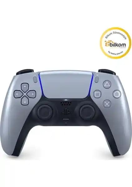 PS5 DualSense Gümüş Renk Kontrolörü – Bilkom Garantili, Ergonomik Tasarım ve Uyumluluk