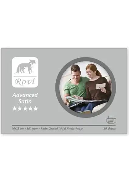 Rovi Advanced Satin Fotoğraf Kağıdı 280 g/m2, 50 Yaprak, 10x15 cm — Profesyonel Baskı Uyumlu