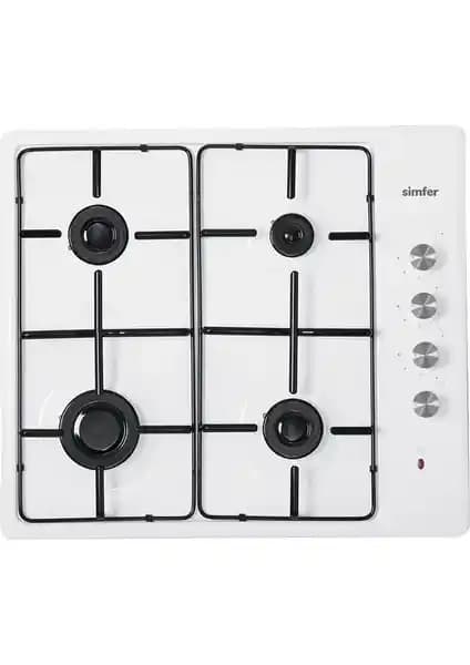 Simfer 3011 Set Üstü Ocak LPG, 4 Gaz Gözüyle Solo Kurulum için Emaye Yüzeyli Tasarım