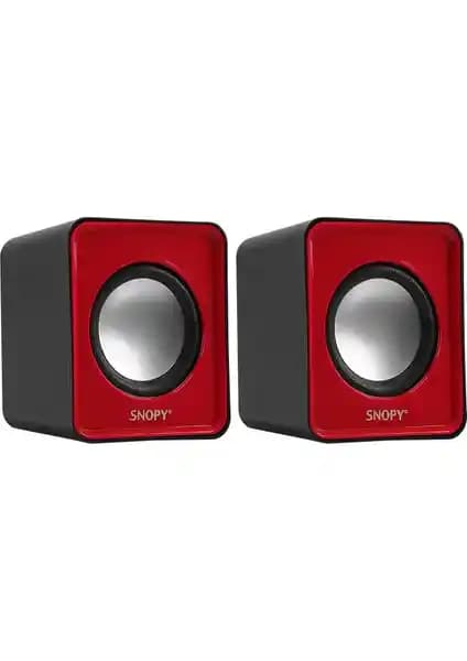 Snopy Sn-66 2.0 Kırmızı USB Hoparlör ile Snopy SN-820 2.0 Siyah/Gümüş LCD Kıyaslaması