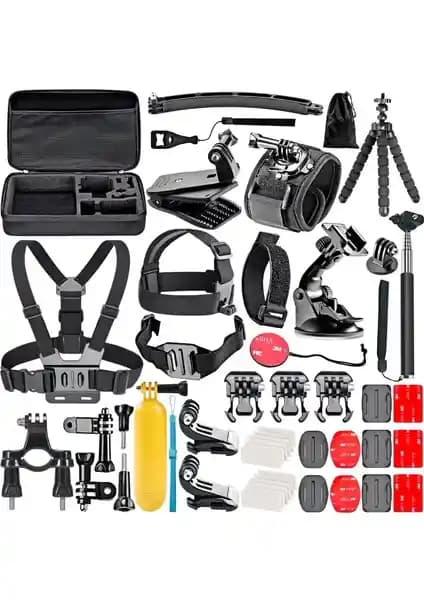 Trendfone GoPro ve Benzeri Aksiyon Kameraları İçin Tek Paket Aksesuar Seti: Taşıma Çantası ve İçerik Yelpazesi