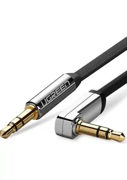 Ugreen 3.5mm AUX Ses Kablosu — Altın Kaplama Konnektör ve Oksijensiz Bakır ile Net Ses