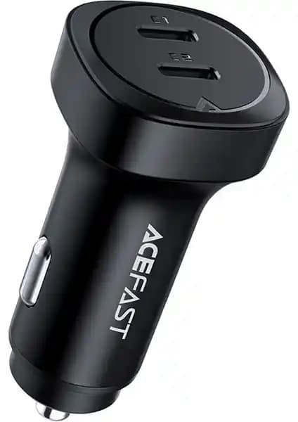 Acefast 72W 2X USB-C Araç Şarj Adaptörü Güç ve Hızlı Şarj İmkanı Sunar