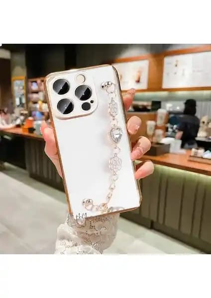 Apple iPhone 15 Pro Max için Gold Detaylı Kalp Desenli Koruyucu Kılıf Ürün İncelemesi