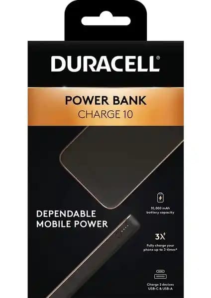 Duracell 10.000 mAh Powerbank Pd 18W: Şık Tasarım ve Yüksek Performanslı Taşınabilir Şarj Cihazı