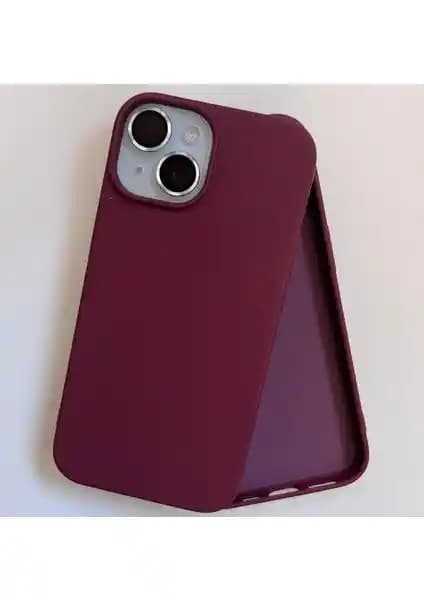 iPhone 15 için Kadife Esnek Silikon Kılıfı Dayanıklı ve Şık Tasarım