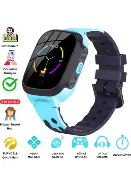 Jetzu 4G Görüntülü ve GPS Takipli Akıllı Çocuk Saati Güvenlik ve Teknoloji Birliği