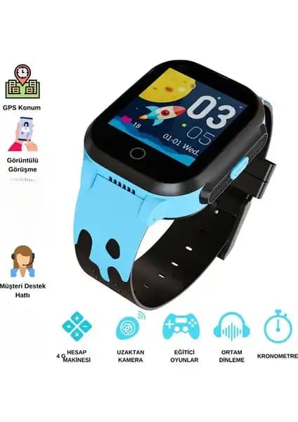 Jetzu Uz 4G Görüntülü Görüşmeli ve GPS Takipli Akıllı Çocuk Saati Özellikleri ve Kullanımı