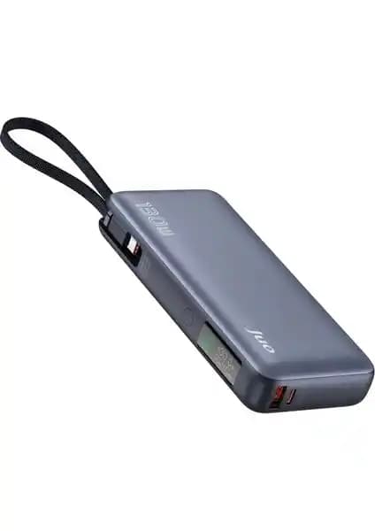 Juo 20000 mAh 130W LED Ekranlı USB-C ve USB-A Powerbank ile Güç Kaynağınızı Güvenceye Alın