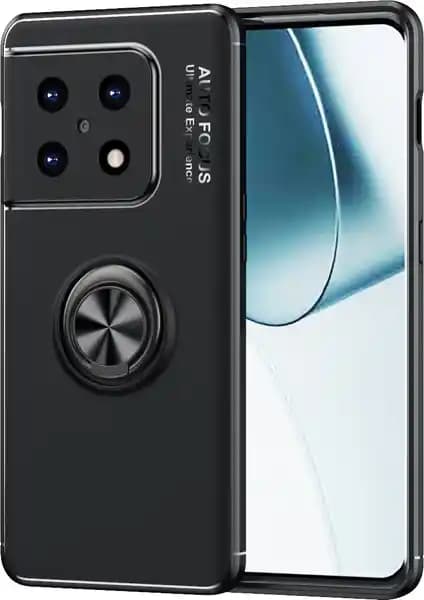 KNY One Plus 10 Pro Yüzüklü Manyetik Silikon Kılıf ile Güvenli ve Şık Telefon Koruması